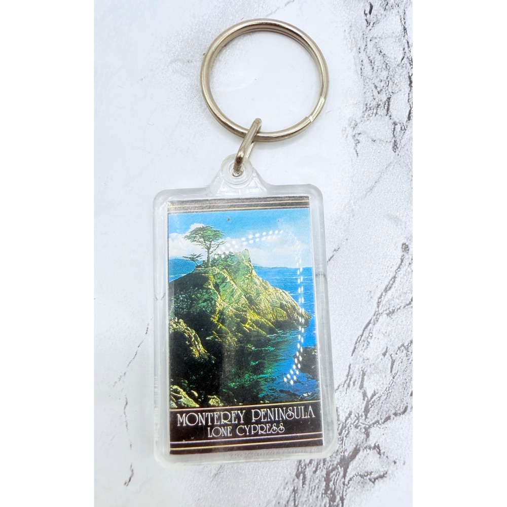 Monterey Peninsula Lone Cypress California Acrylic Souvenir Keychain